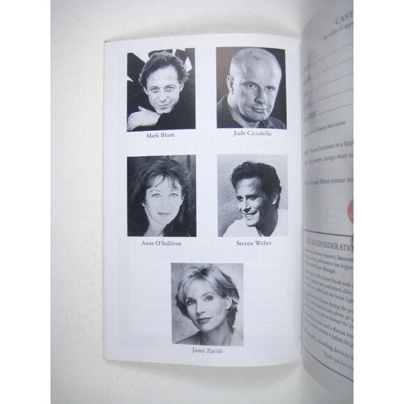 Something In The Air Bay Street Theatre 8th Season Program 1999 Sag Harbour - Picture 3 of 6